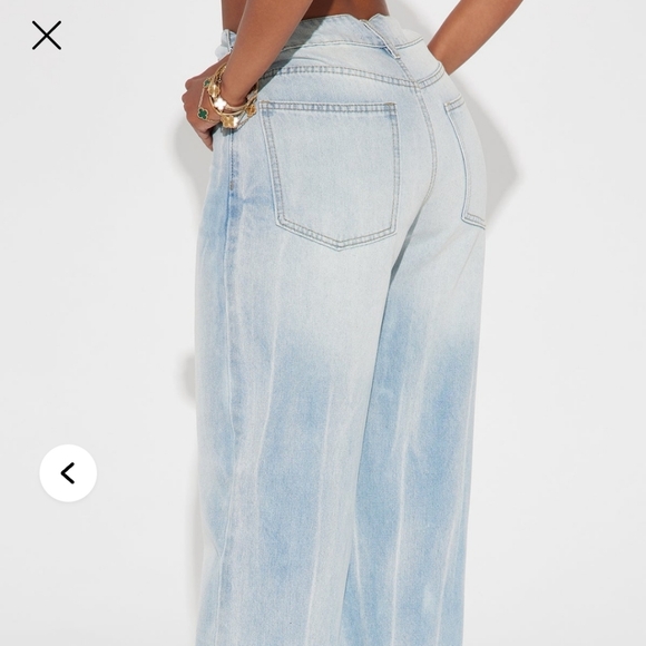 Wide Leg High Rise/Waist Baggy Jeans NWOT - Picture 2 of 13